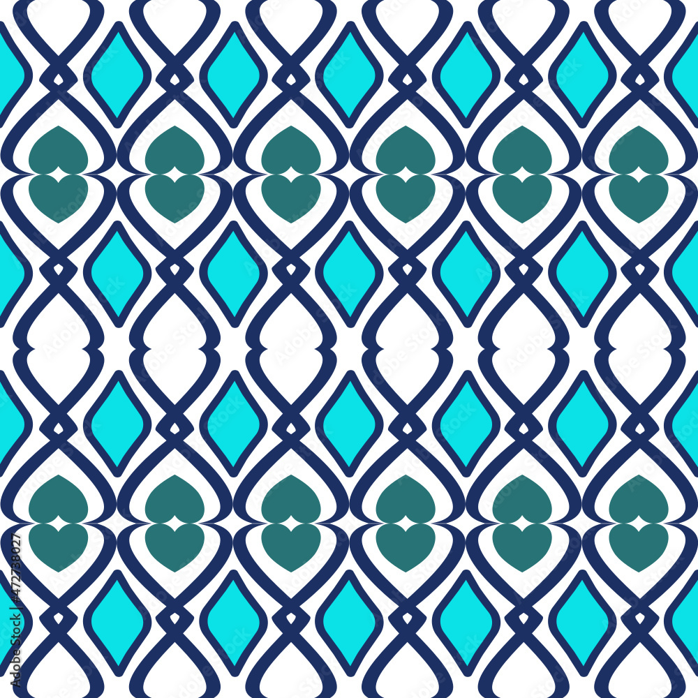 Naklejka premium seamless geometric ethnic pattern design for background or wallpaper Ikat fabric pattern design idea, Indian pattern fabric, black and white pattern and pastel colors.