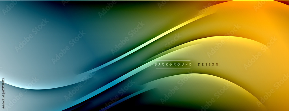 Obraz premium Abstract background. Shadow lines on bright shiny gradient background.