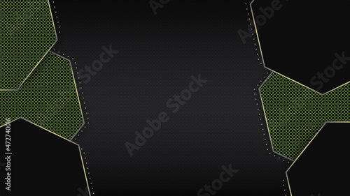 Perforated graphite geometric background