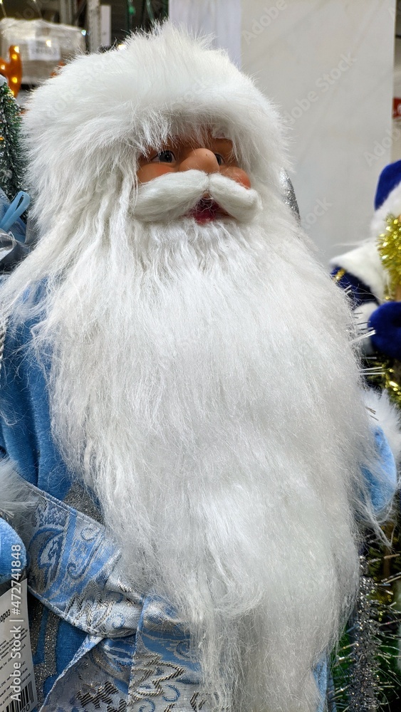 Obraz premium Santa Claus in a blue fur coat