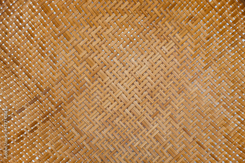 Hand-woven bamboo pattern for background.