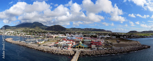 Canvas Print Saint Kitts cruise ship wharf