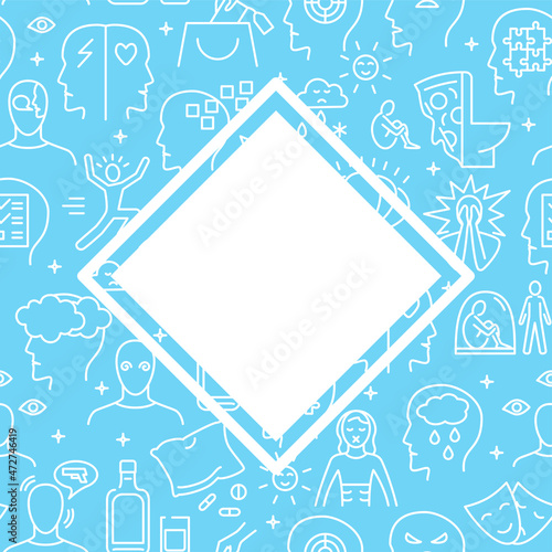Mental illness poster with place for text