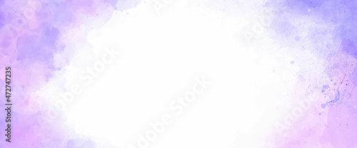 abstract colorful and violet rainbow pastel unicorn girly watercolor on paper background with splashes on a paper victor