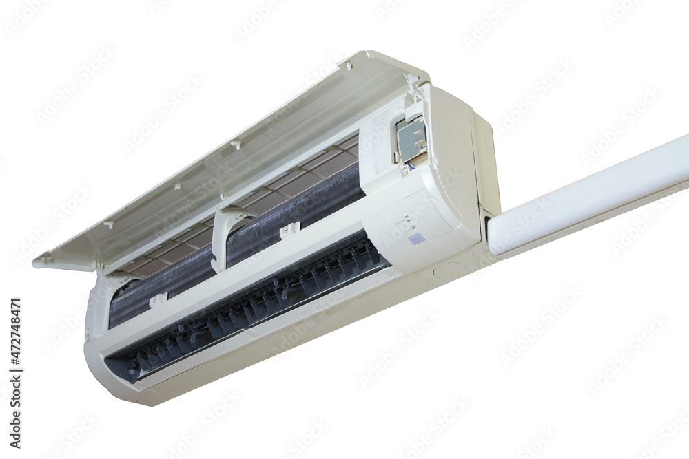 air conditioner mechanic working air cleaning service at home isolate air conditioner mechanic working air cleaning service at home isolate