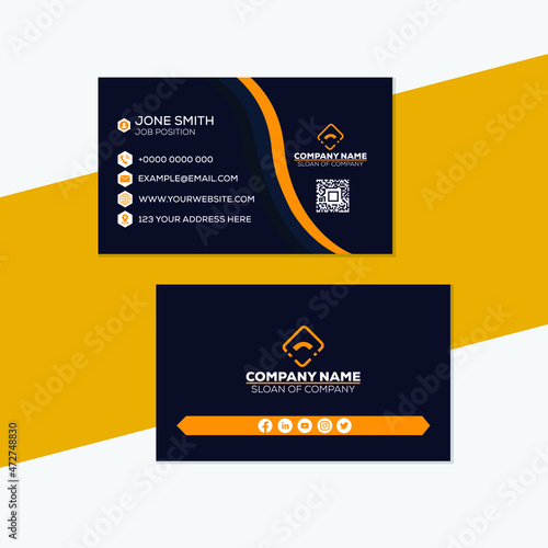 This is a business card template design.