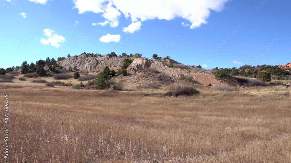 Scenic view of Garden of the Gods in Colorado Springs in Mid November.