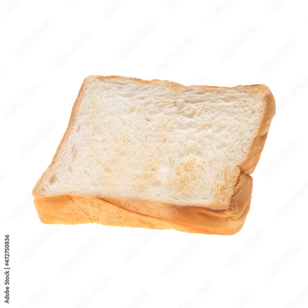 Slices toast bread on white background Slices toast bread on white background