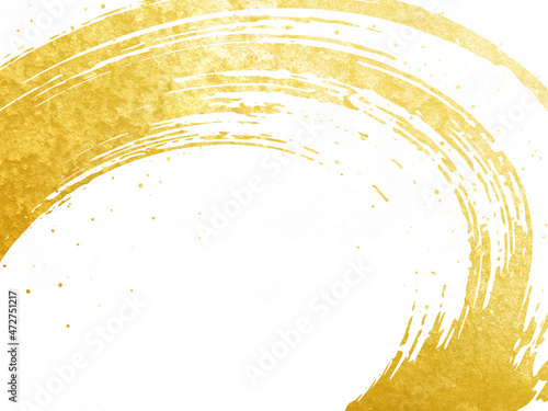 背景　背景素材　和柄　筆　テクスチャ　水彩　年賀状　お正月　グランジ　壁紙　金色　金箔　金粉