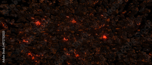 Detail of fire sparks isolated on black background 