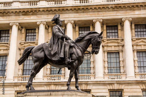 Duke Of Cambridge on horseback statue, London, England.