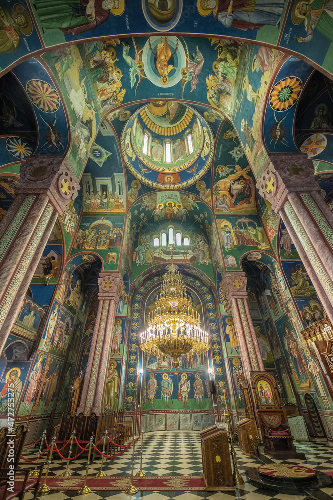 Europe, Slovenia, Ljubljana. Interior of Saints Cyril and Methodius Church.