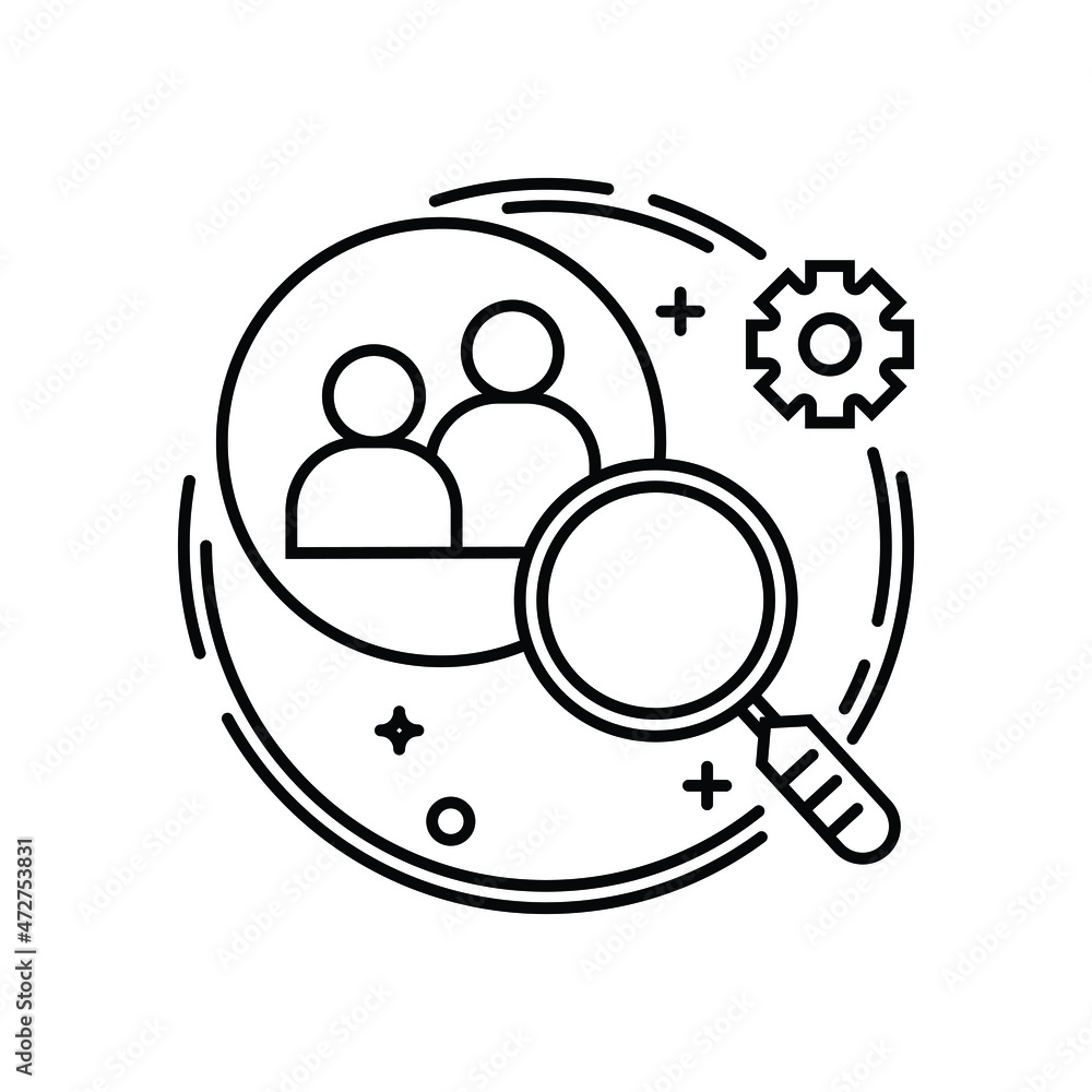 the linear illustration of the living issue. a logo of vacancy or recruitment for website or app interface. pictogram vector for logo, symbol, icon, and any other use. the linear illustration of the living issue. a logo of vacancy or recruitment for website or app interface. pictogram vector for logo, symbol, icon, and any other use.
