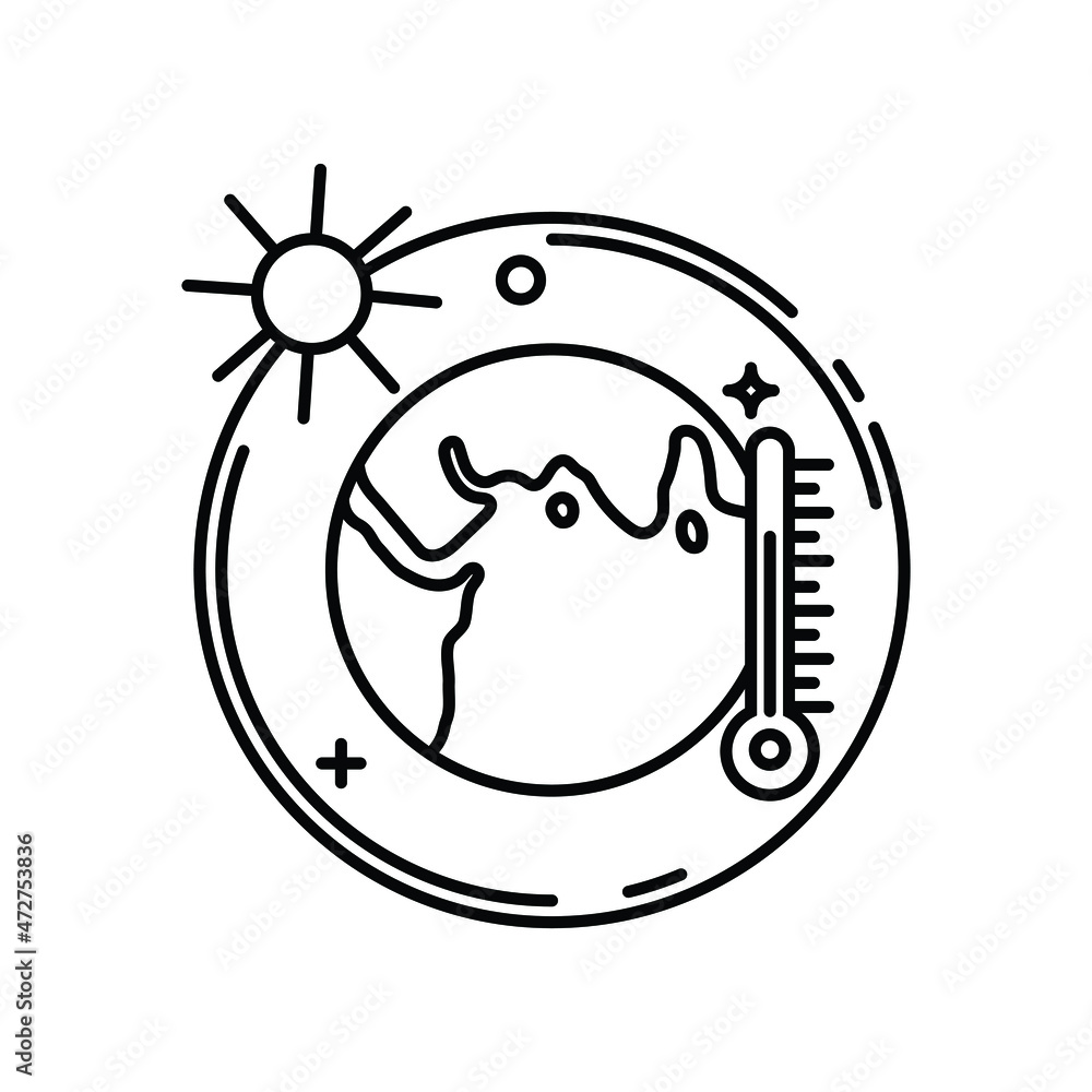 Obraz premium the linear illustration of the living issue. a logo of climate or weather related for website or app interface. pictogram vector for logo, symbol, icon, and any other use.