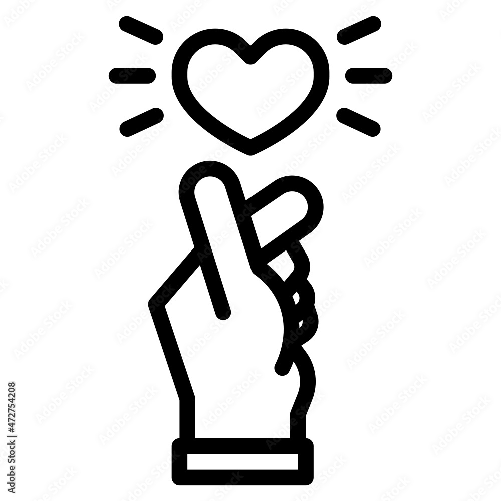 Obraz premium heart line icon