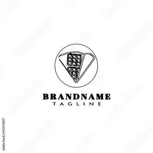 crepes logo icon cartoon design template black isolated flat illustration
