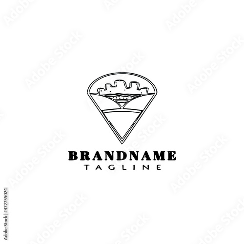 crepes logo icon cartoon design template isolated vector illustration