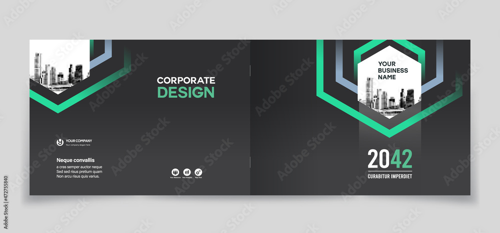 Fototapeta premium City Background Business Book Cover Design Template