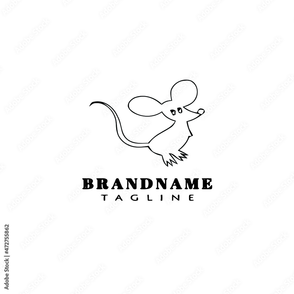 Fototapeta premium critters logo cartoon icon design template black isolated illustration