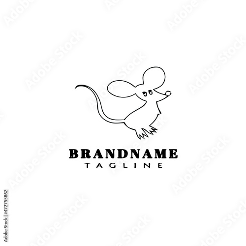 critters logo cartoon icon design template black isolated illustration