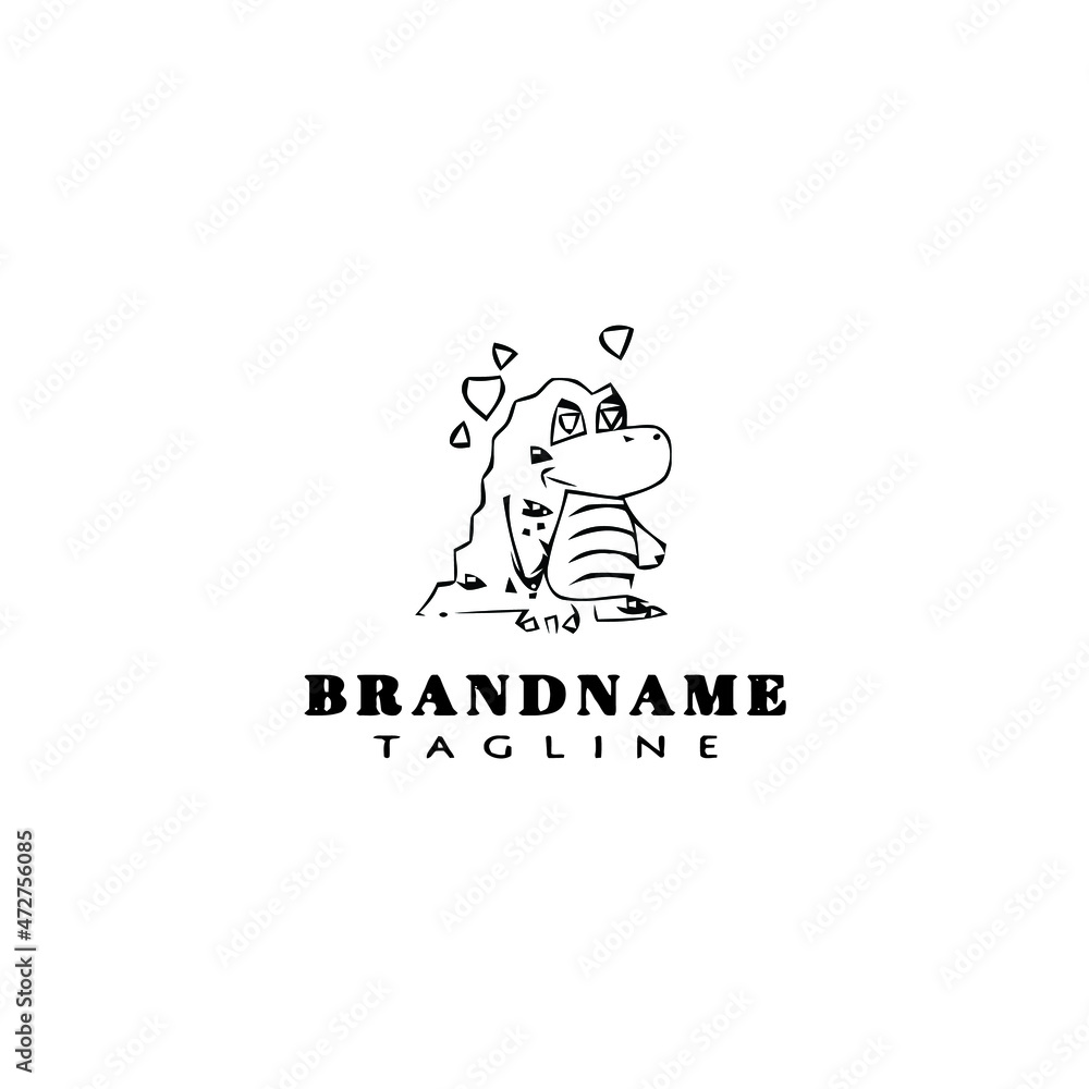 Fototapeta premium crocodile logo icon design template black isolated vector illustration