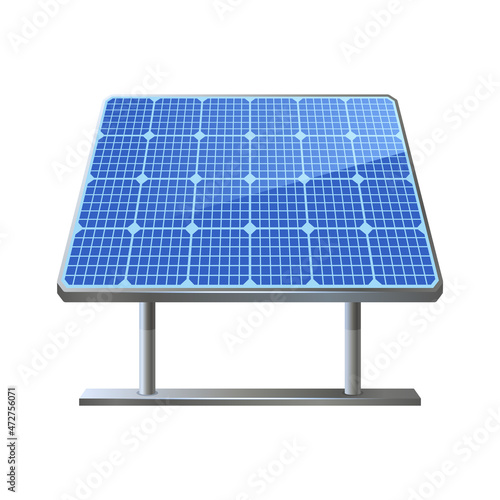 Solar Panel Cell on White Background. Vector
