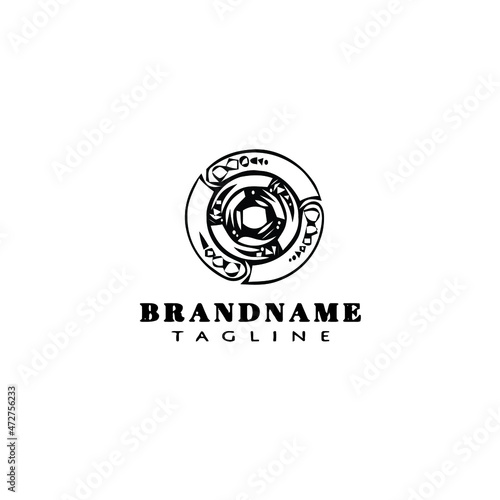 crop circles logo cartoon icon design template isolated vector illustration