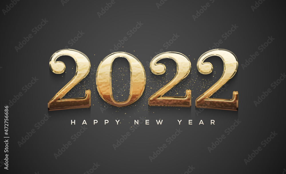 2022 happy new year with classic elegant theme Stock Vector | Adobe Stock