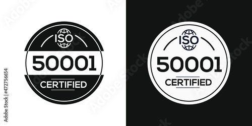 Creative  ISO 50001  Standard quality symbol  vector illustration.