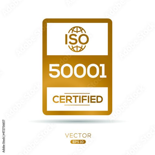 Creative (ISO 50001) Standard quality symbol, vector illustration. photo