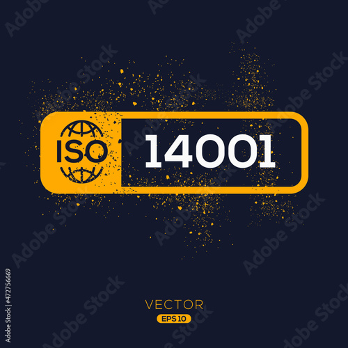 Creative (ISO 14001) Standard quality symbol, vector illustration.