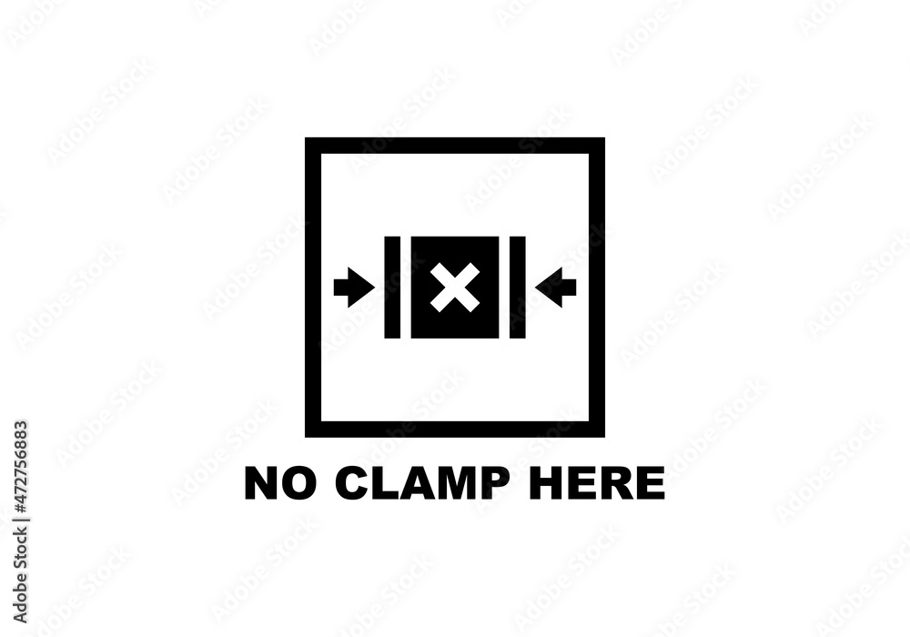 No clamp here simple flat icon vector illustration No clamp here simple flat icon vector illustration