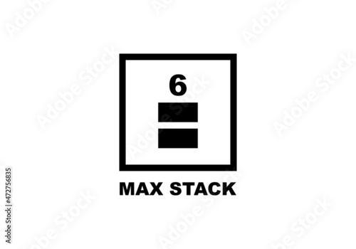 Max stack simple flat icon vector illustration