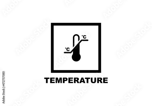 Temperature simple flat icon vector illustration
