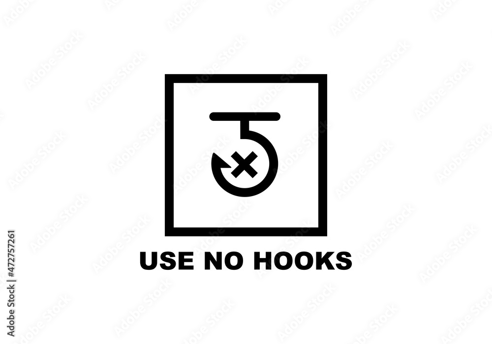 Use no hooks simple flat icon vector illustration Use no hooks simple flat icon vector illustration