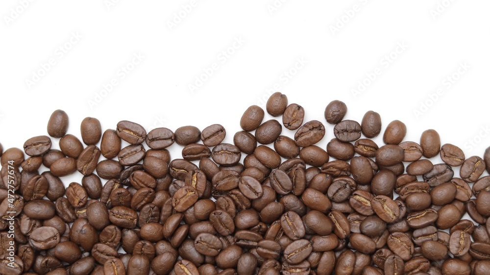 coffee beans isolated on white