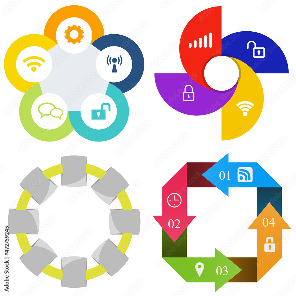 Business infographics. Set of pie chart Business infographics. Set of pie chart
