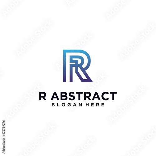 Letter R logo square shape with gradient color technology abstract digital logo letter R Free Download Letter R logo square shape with gradient color technology abstract digital logo letter R - GFXLoad