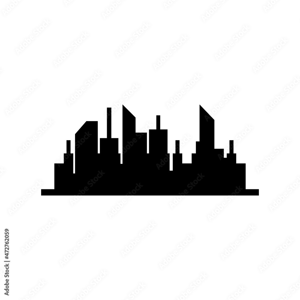 City skyline icon design template vector isolated illustration