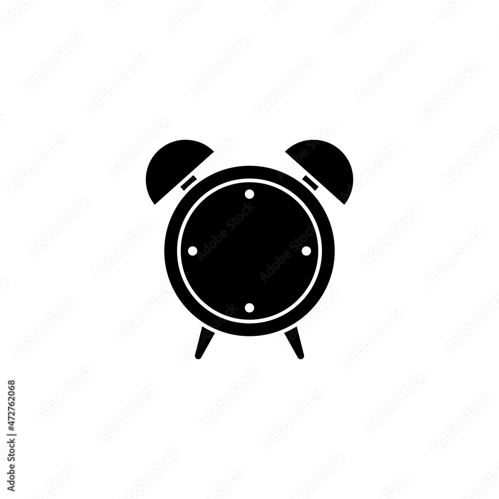 Alarm clock icon design template vector isolated illustration Alarm clock icon design template vector isolated illustration