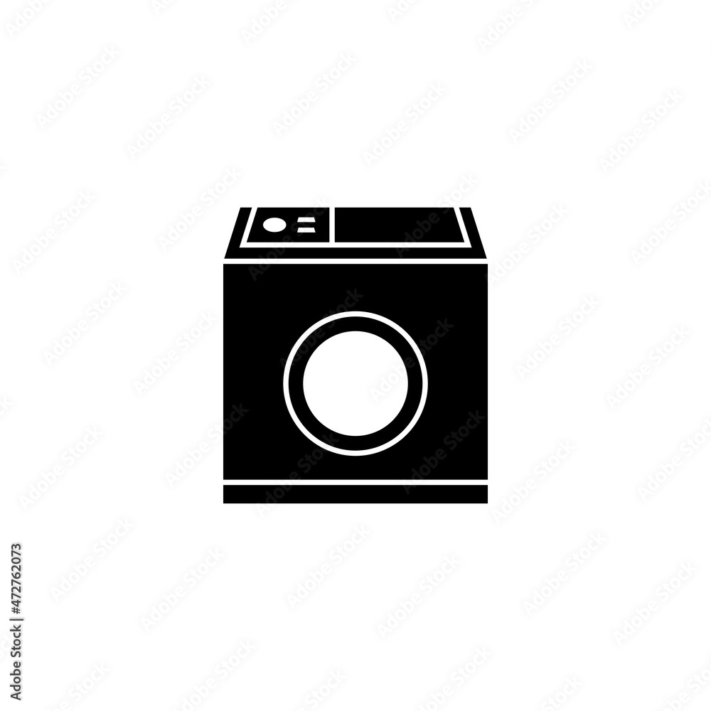 Washing machine icon design template vector isolated illustration Washing machine icon design template vector isolated illustration