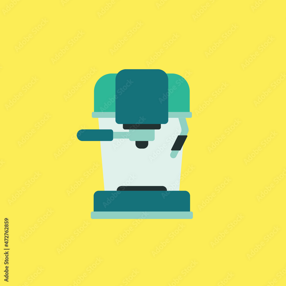 Espresso Machine Cartoon Flat Vector Espresso Machine Cartoon Flat Vector