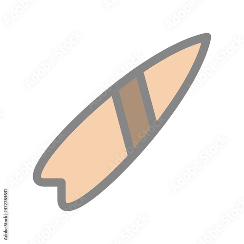 Surfboard Filled Light Vector Icon Design