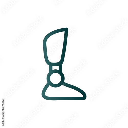 Prosthetics Line Gradient Vector Icon Design