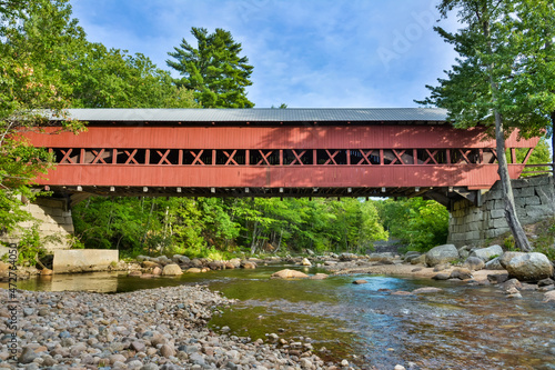 Swift River Bridge crossing the Swift River near Conway, New Hampshire, United States of America photo