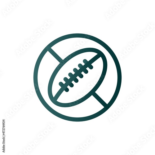 Rugby Line Gradient Vector Icon Design