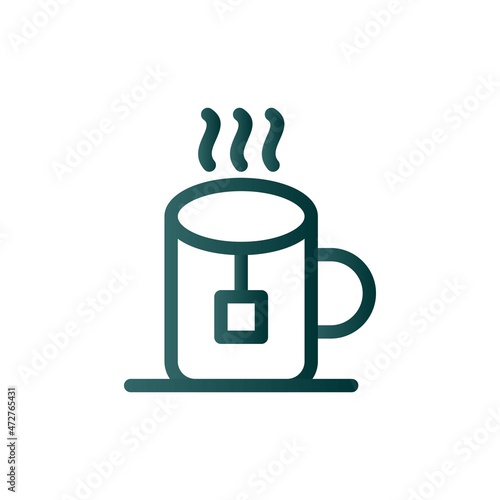 Mug Line Gradient Vector Icon Design