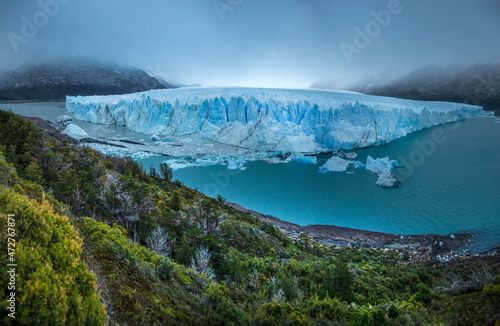 South America, Argentina, Patagonia, El Calafate. Glacial ice on Lake Argentina.