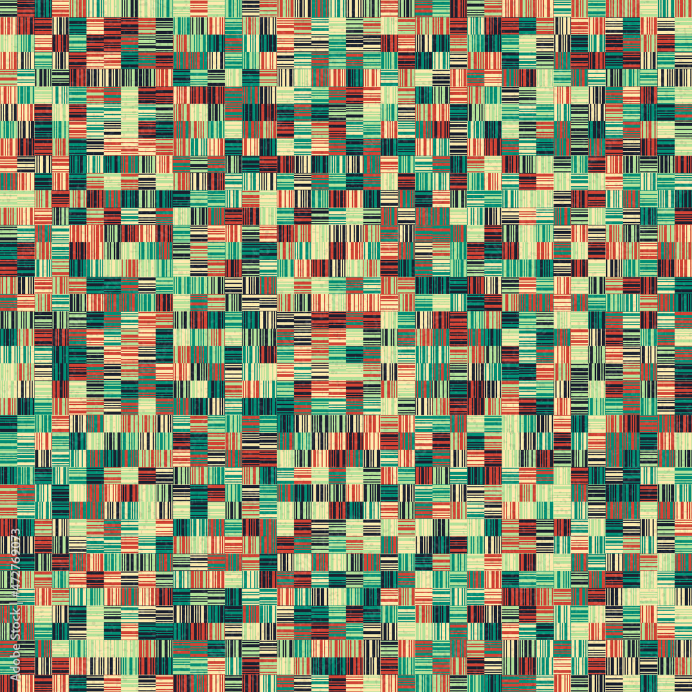 Fototapeta premium Abstract Geometric Pattern generative computational art illustration