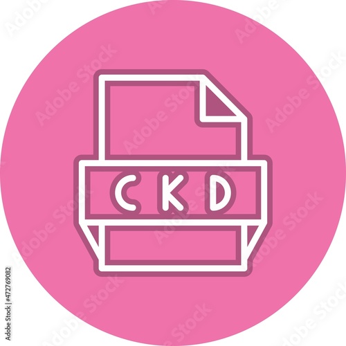 Ckd Line Circle Vector Icon Design